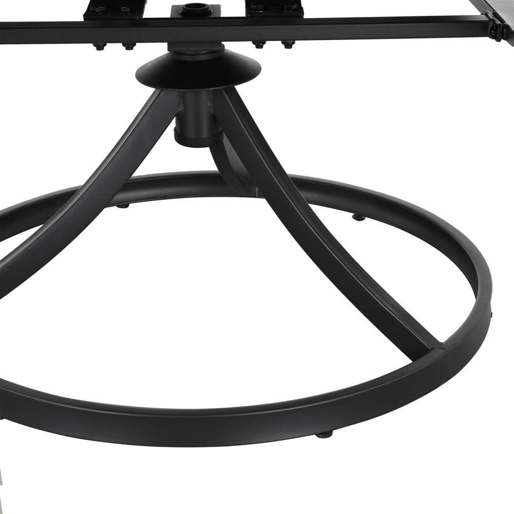 Techmilly Outdoor Dining Chairs , Patio Swivel Chairs Set of 2, Support 400lbs , Dark Grey