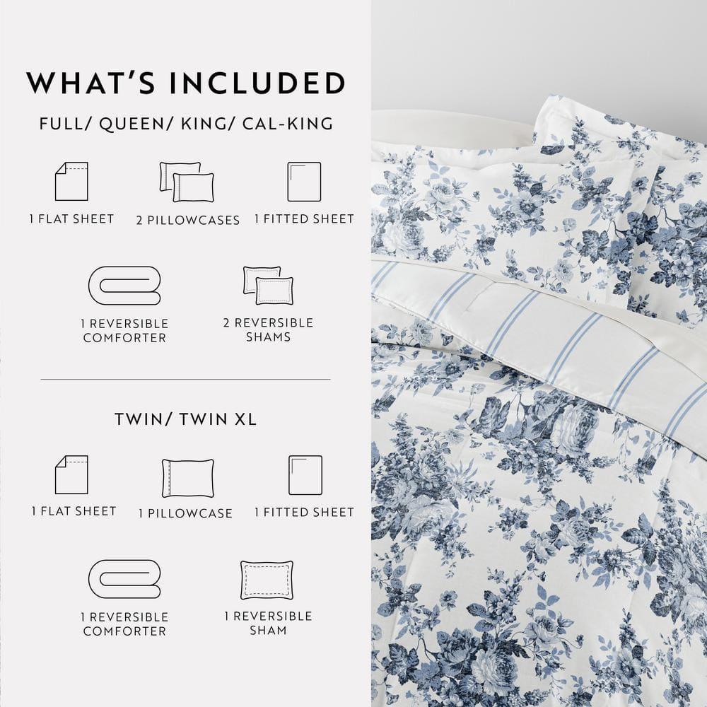 IEnjoy Home 7-Piece Bedding Bundle - Pattern Comforter and Sheet Set