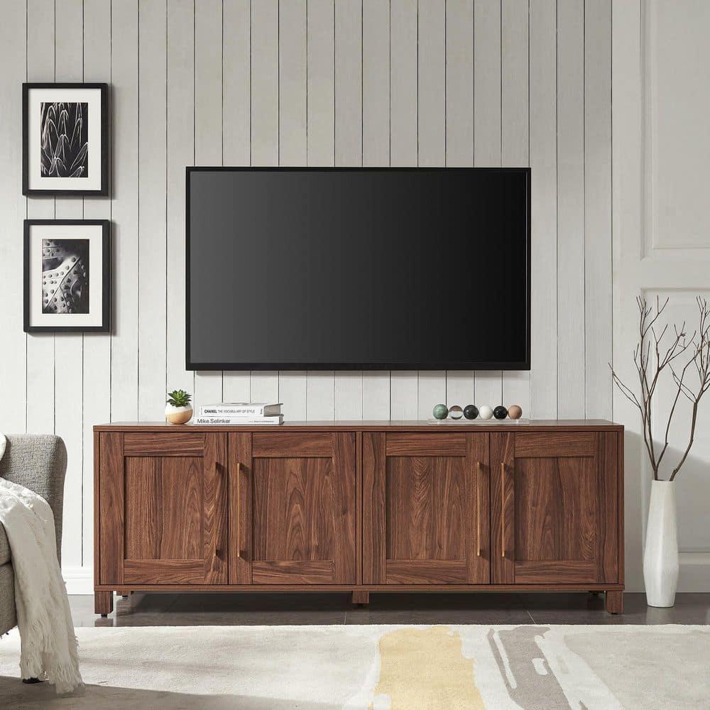 Evelyn&Zoe Chabot Rectangular TV Stand for TV's up to 75", Walnut