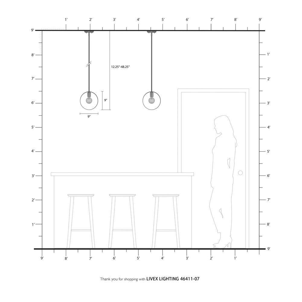 Livex Lighting Modesto 1 - Light Pendant in  Bronze