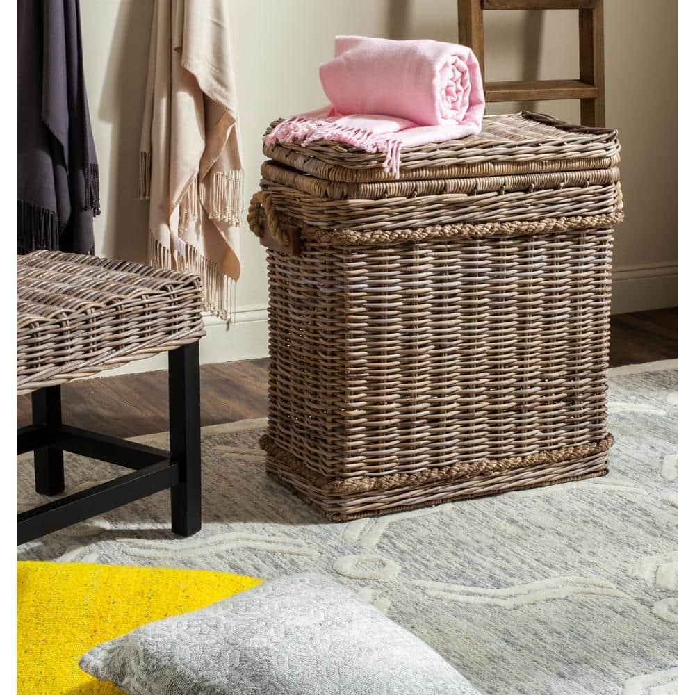 Sidonie Wicker Hamper - Brown - Safavieh