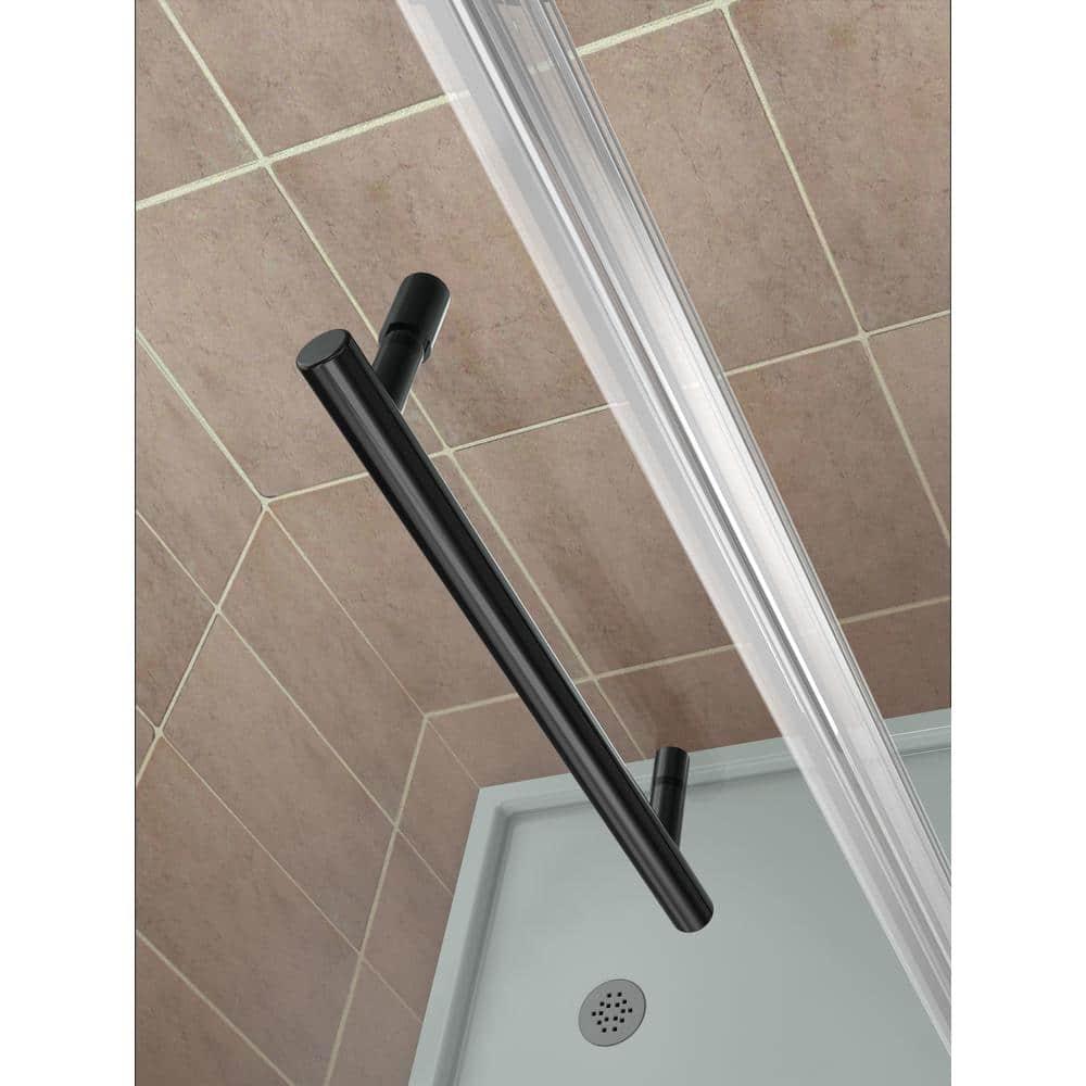 Merrick Frameless 34" x 72" Neo-Angle Hinged Shower Enclosure