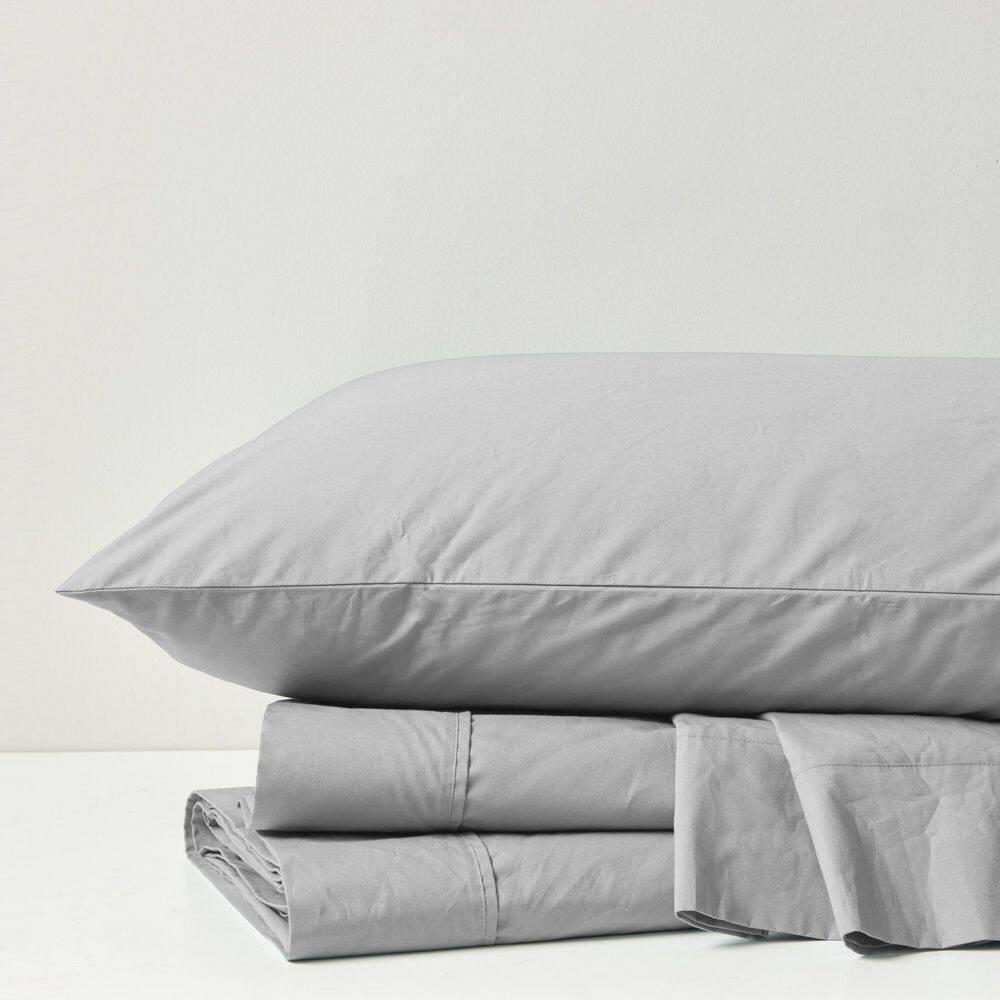 Madison Park Peached Percale 200 Thread Count Relaxed Cotton Percale Sheet Set