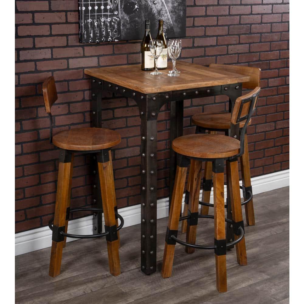Butler Specialty Masterson Mango Wood & Metal Bar Stool In Beige