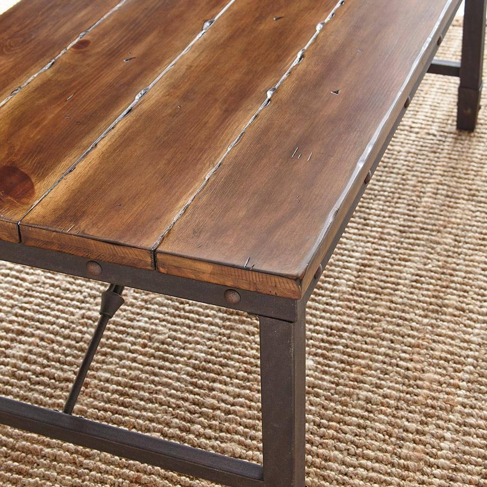 Ashford End Table Antique Honey - Steve Silver Co.: Industrial Style, Pine Veneer, Engineered Hardwoods