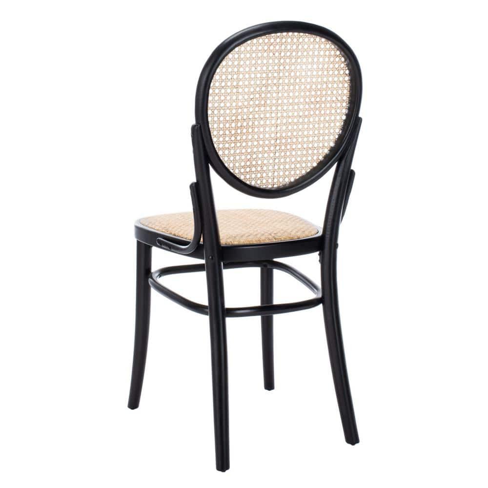 Sonia Cane Dining Chair (Set of 2) - DCH9504 - Black/Natural - Safavieh