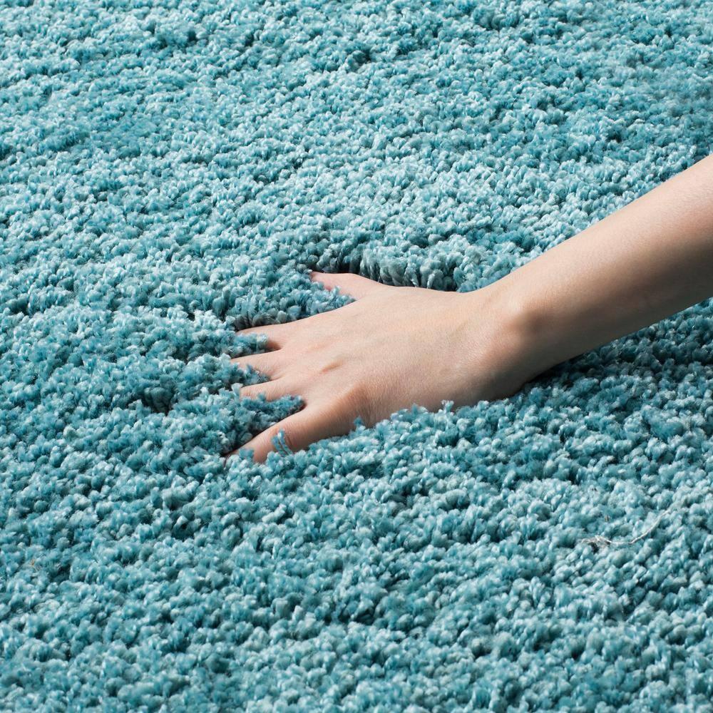 Shag SG180 Power Loomed Area Rug - Aqua Blue - 8'x10' - Safavieh.