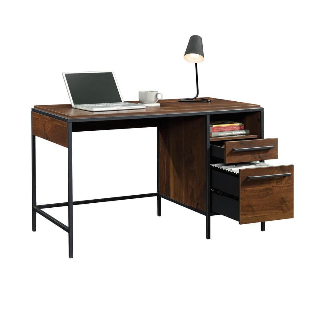17 Stories Home Office Desk with Drawers and Open Shelf