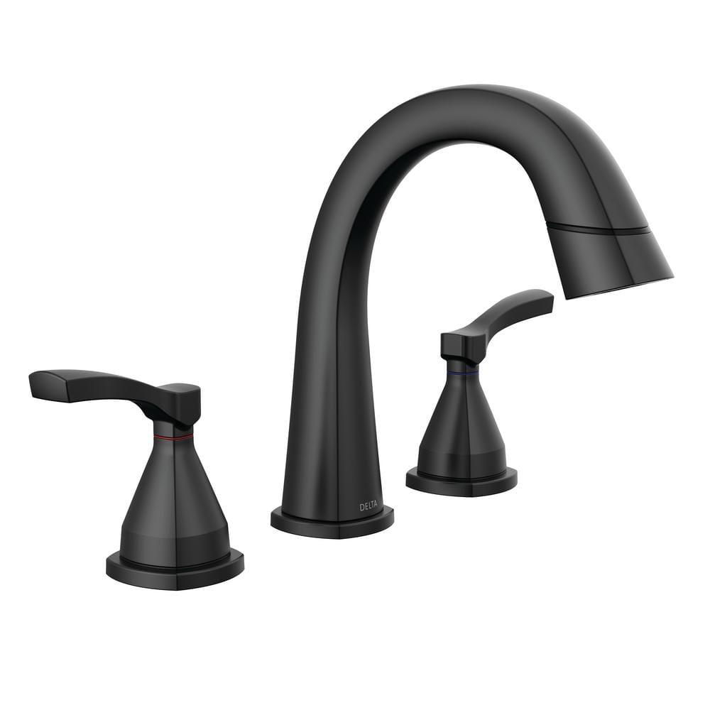 Stryke 3-Hole Widespread Pull Out Sprayer Bathroom Faucet, 2-Handle Bathroom Sink Faucet