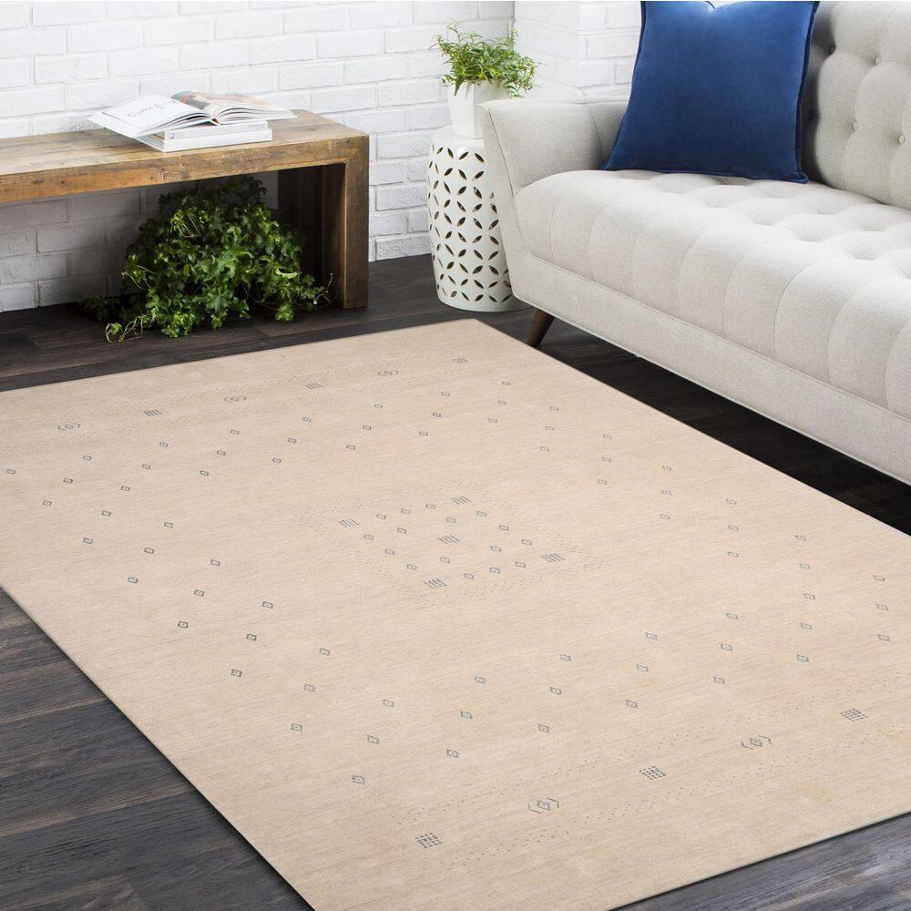Cyrena Hand-Loomed Wool Rug - Natural / 5' x 8'