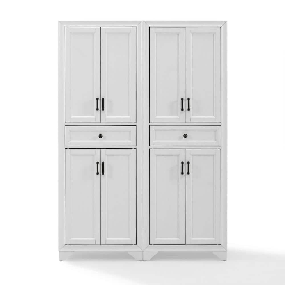Crosley Furniture Tara 2-Piece Pantry Storage Cabinet Set with Shelves, Kitchen, Dining, or Laundry Room