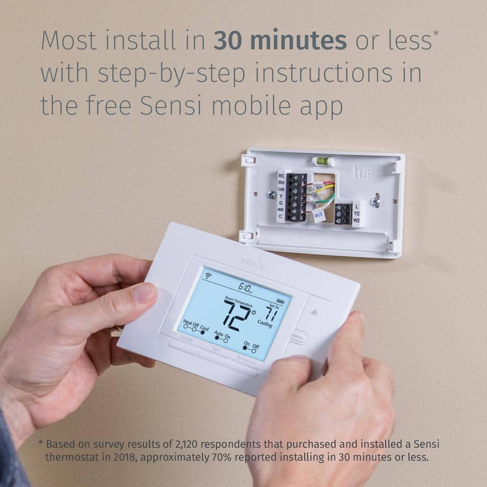 Sensi Smart Programmable Wi-Fi Thermostat-White
