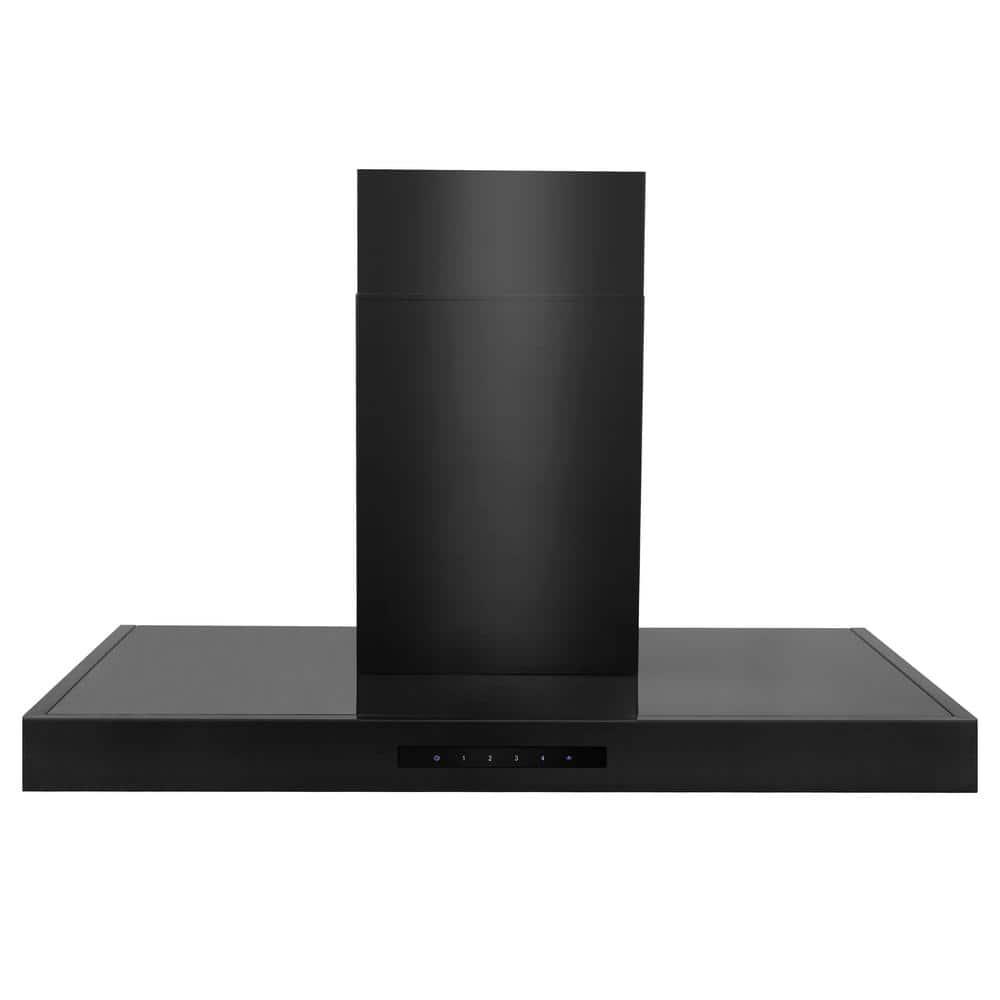 ZLINE 36 in. Convertible Vent Wall Mount Range Hood in Black Stainless Steel (BSKEN-36)