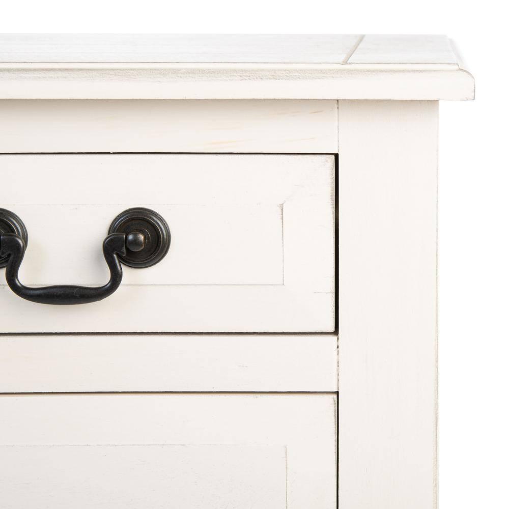 Primrose 3 Drawer Console Table - Distrssed White - Safavieh