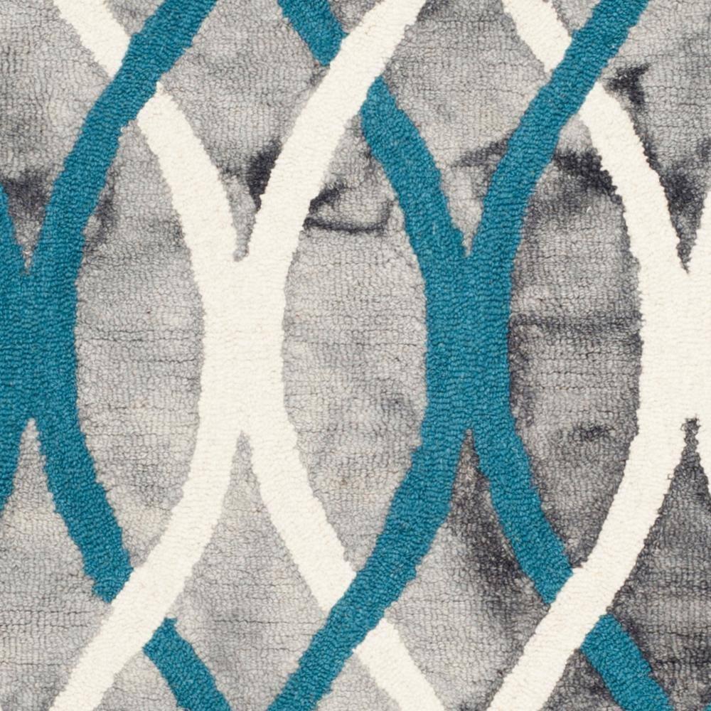 Dip Dye DDY534 Hand Tufted Runner Rug - Grey/Ivory Blue - 2'3"x14' - Safavieh.