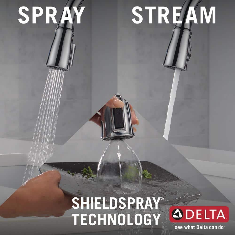 Chrome Touch Kitchen Faucet with Pull-out Spray