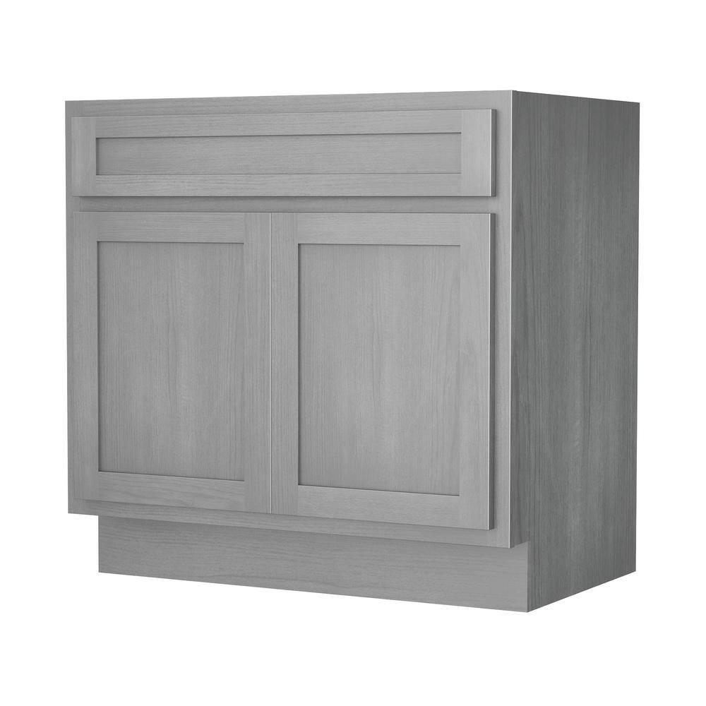 Vanity Art 39 Inch Double Shutter Door Bathroom Vanity Base Cabinet with Soft Closing Shaker Drawer, Strudy Floor Mount Storage Cabinet Organizer for Bedroom, Living Room, Kitchen, VA4039-S