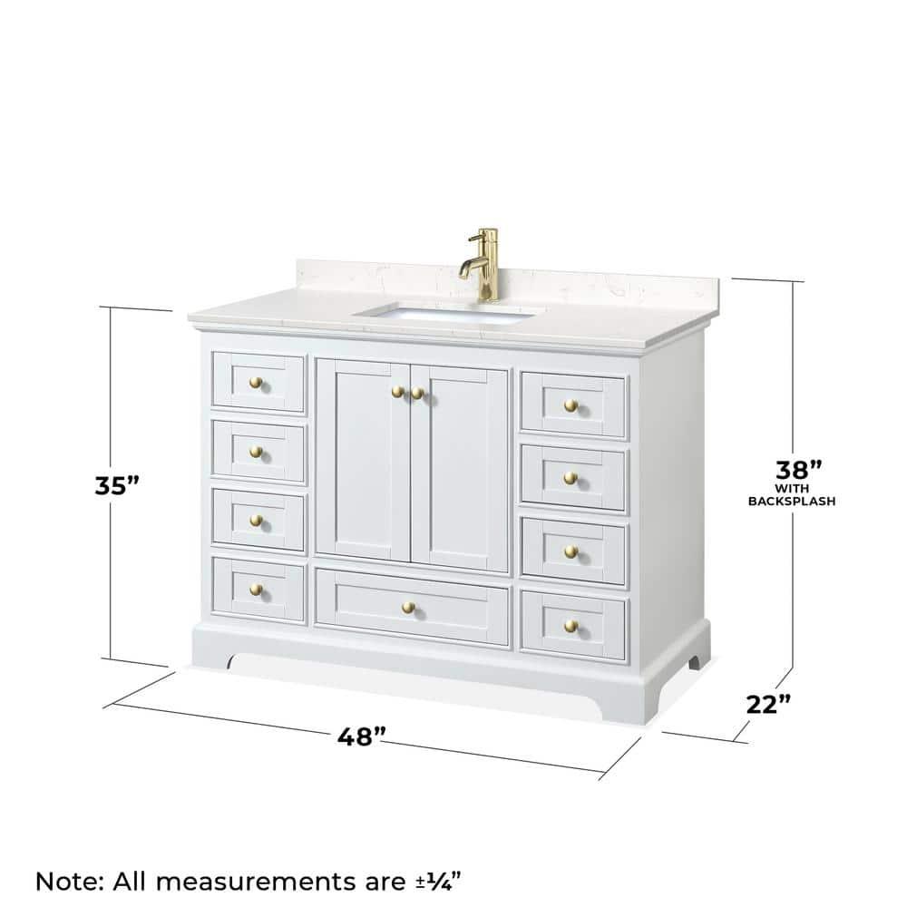 Wyndham Collection Wcs202048s-Vca-M46 Deborah 48" Free Standing Single Basin Vanity Set -