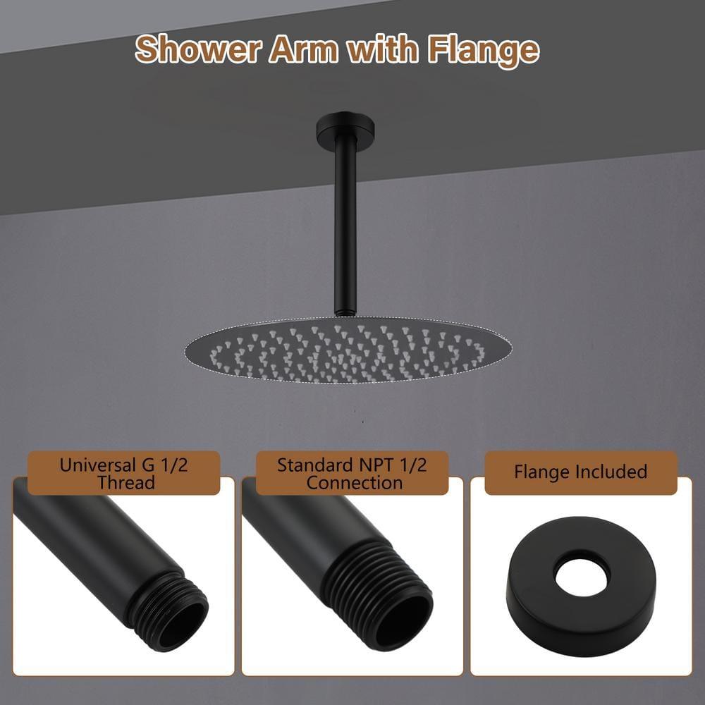 Circular 8" Ceiling Mounted Shower Arm