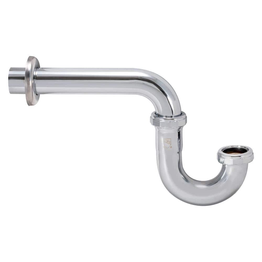 Eastman 35002 P-Trap Pipe Fittings & Couplers with Flange, 1-1/4 inch, Brass with Chrome