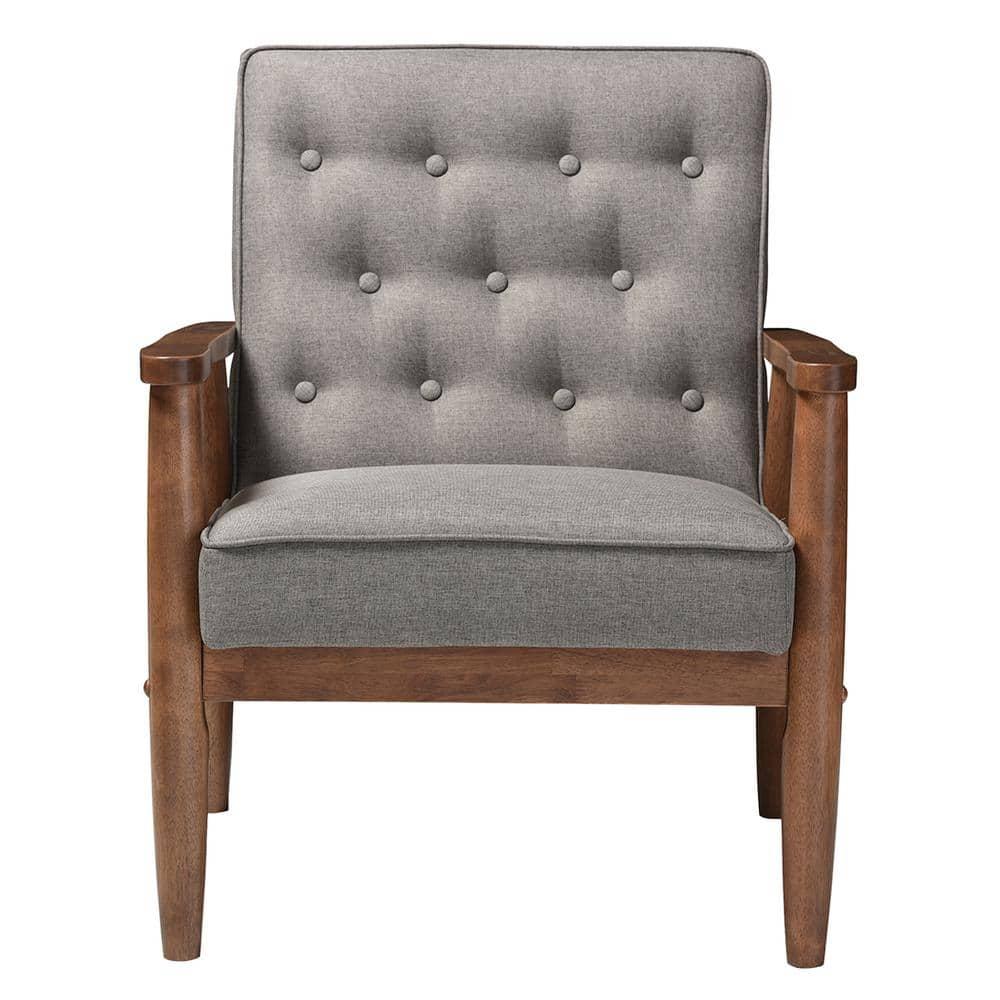 George Oliver Studio Sorrento Accent Chair, 1 Seater, Grey, Brown