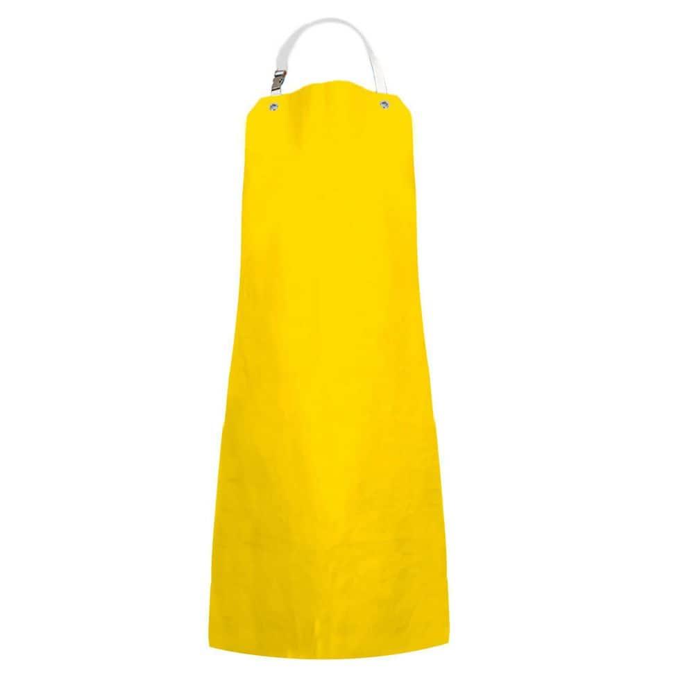 Safe Handler, Heavy Duty Nitrile Industrial Bib Apron, Chemical and Oil Resistant, Yellow