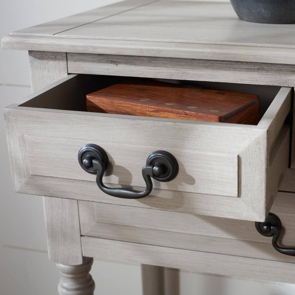 Primrose 3 Drawer Console Table - Greige - Safavieh