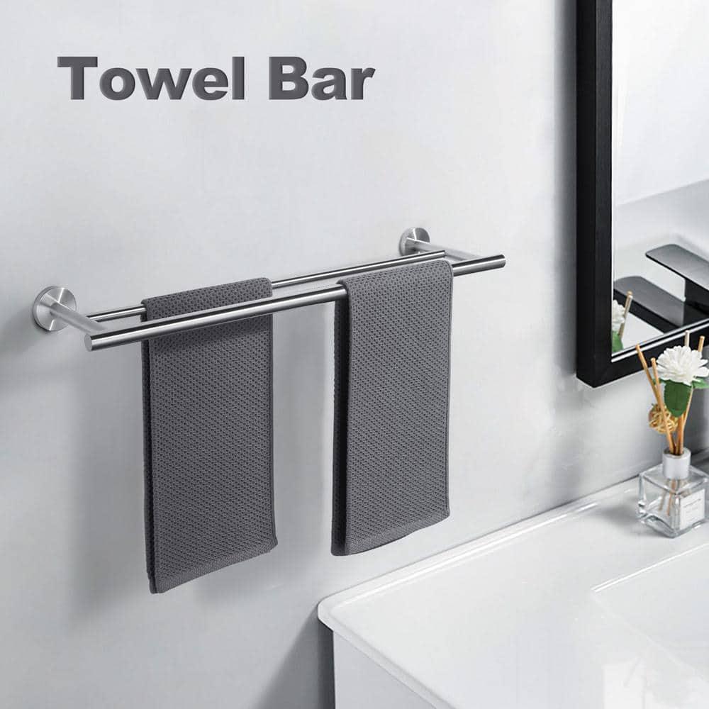 KOKOSIRI 20" Double Towel Bar Wall Mounted B5005BR-L20