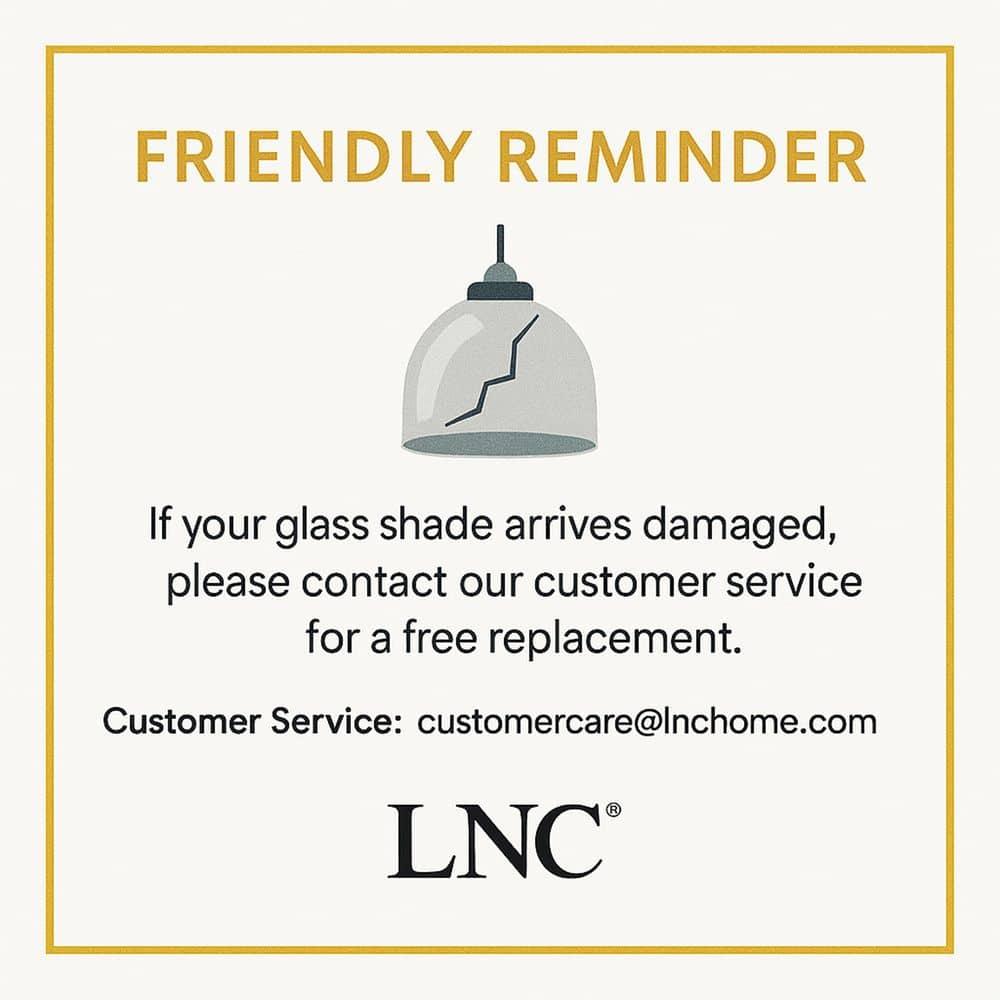 LNC Capensis 1-Light Matte Black and Polished Gold Clear Glass Globe LED Mini Indoor Kitchen Island Light: UL Listed, Adjustable Height