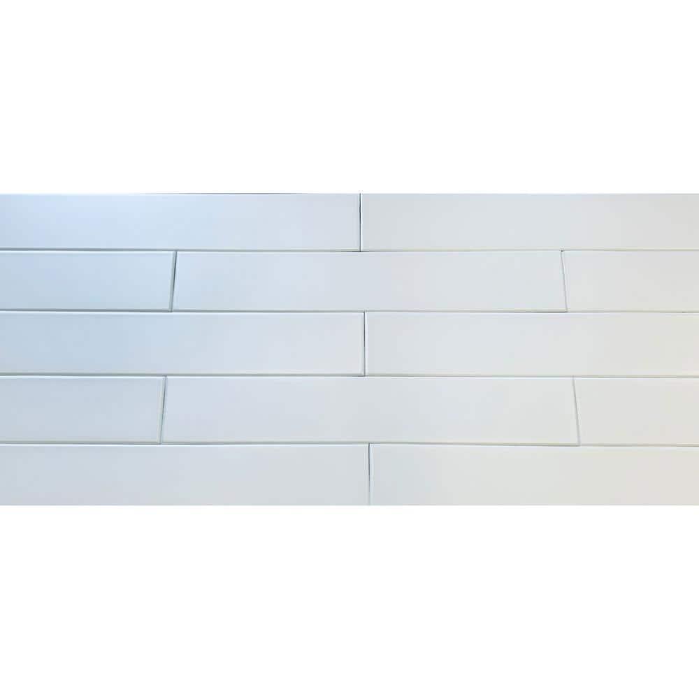 WP08 - Foam Wood Ceiling Planks 39 in x 6 in Plain White (19.5 Sq.ft / Pack) - 12 Pieces