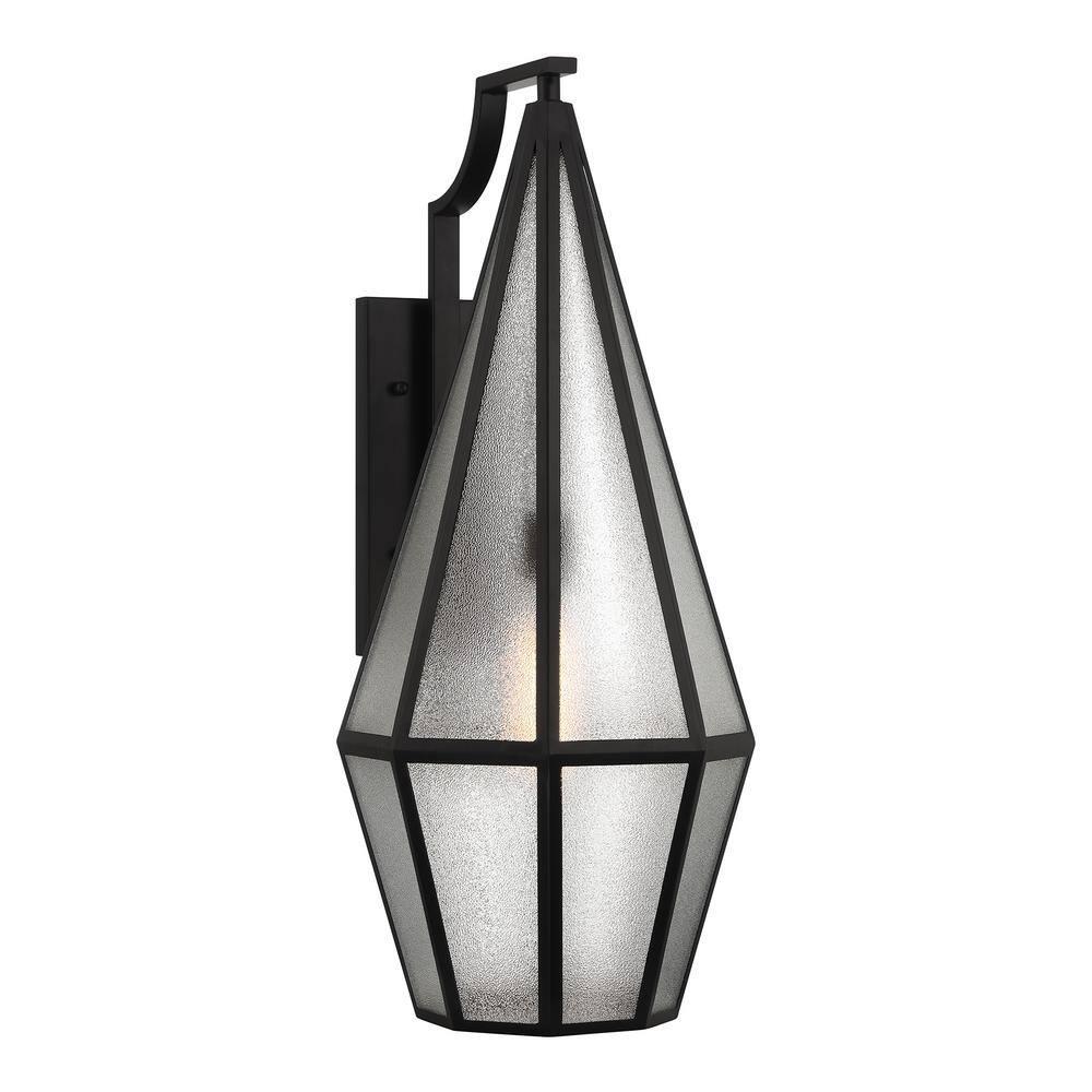 Savoy House Peninsula 1-Light Outdoor Wall Lantern in Matte Black