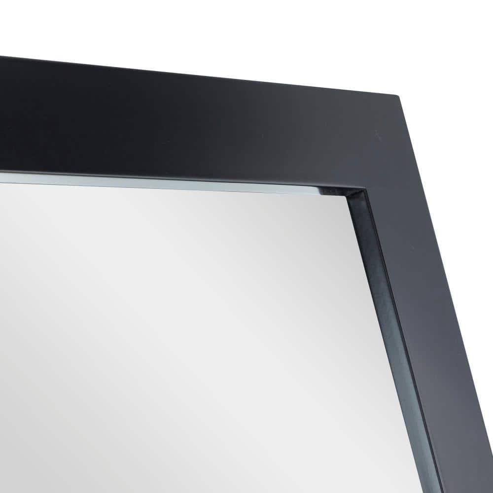 Studio 350 Black Wood Contemporary Wall Mirror 32"W, 70"H