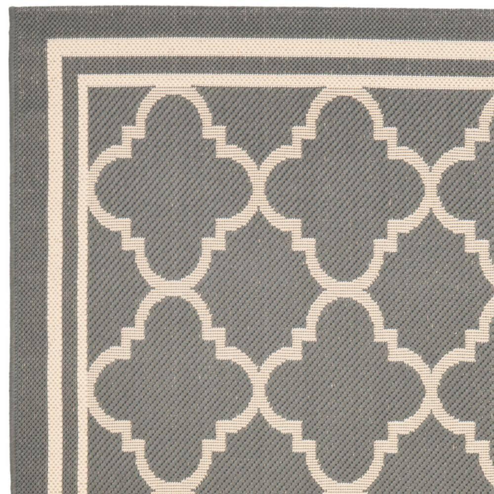 Courtyard CY6918 Power Loomed Indoor/Outdoor Area Rug - Anthracite/Beige - 8'x11' - Safavieh.