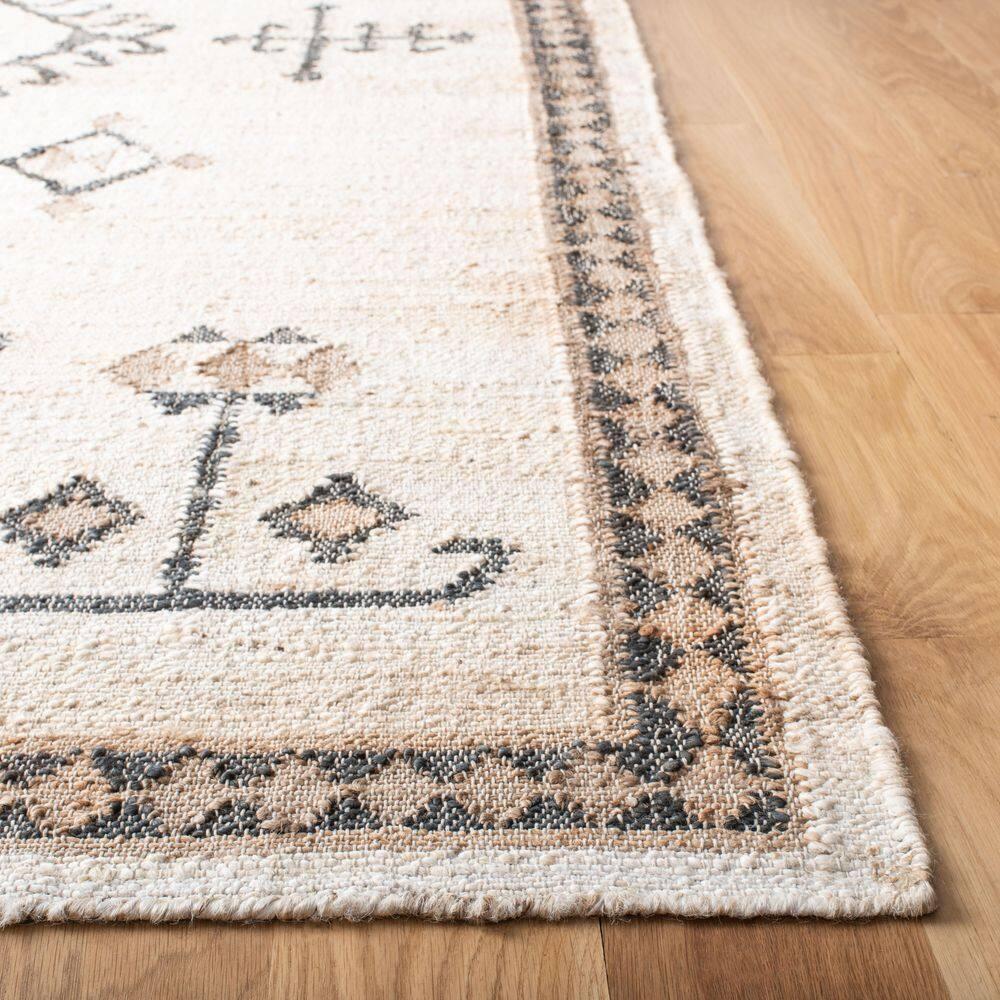 Kilim KLM762 Hand Woven Area Rug - Ivory/Black - 3'x5' - Safavieh.