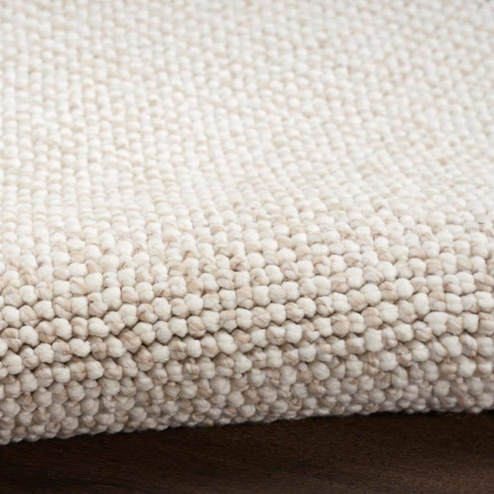 Nourison Textured Home Modern Indoor Rug Ivory Beige 7'10" x 9'10"