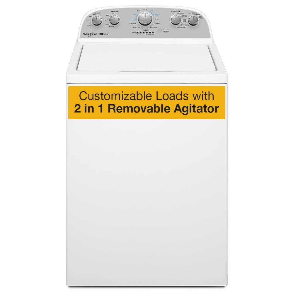 Whirlpool® Brand New WTW4957PW, 3.8-3.9 Cu. Ft. 2 in 1 Top Load Washer with Removable Agitator Capacity 3.8 Cu ft