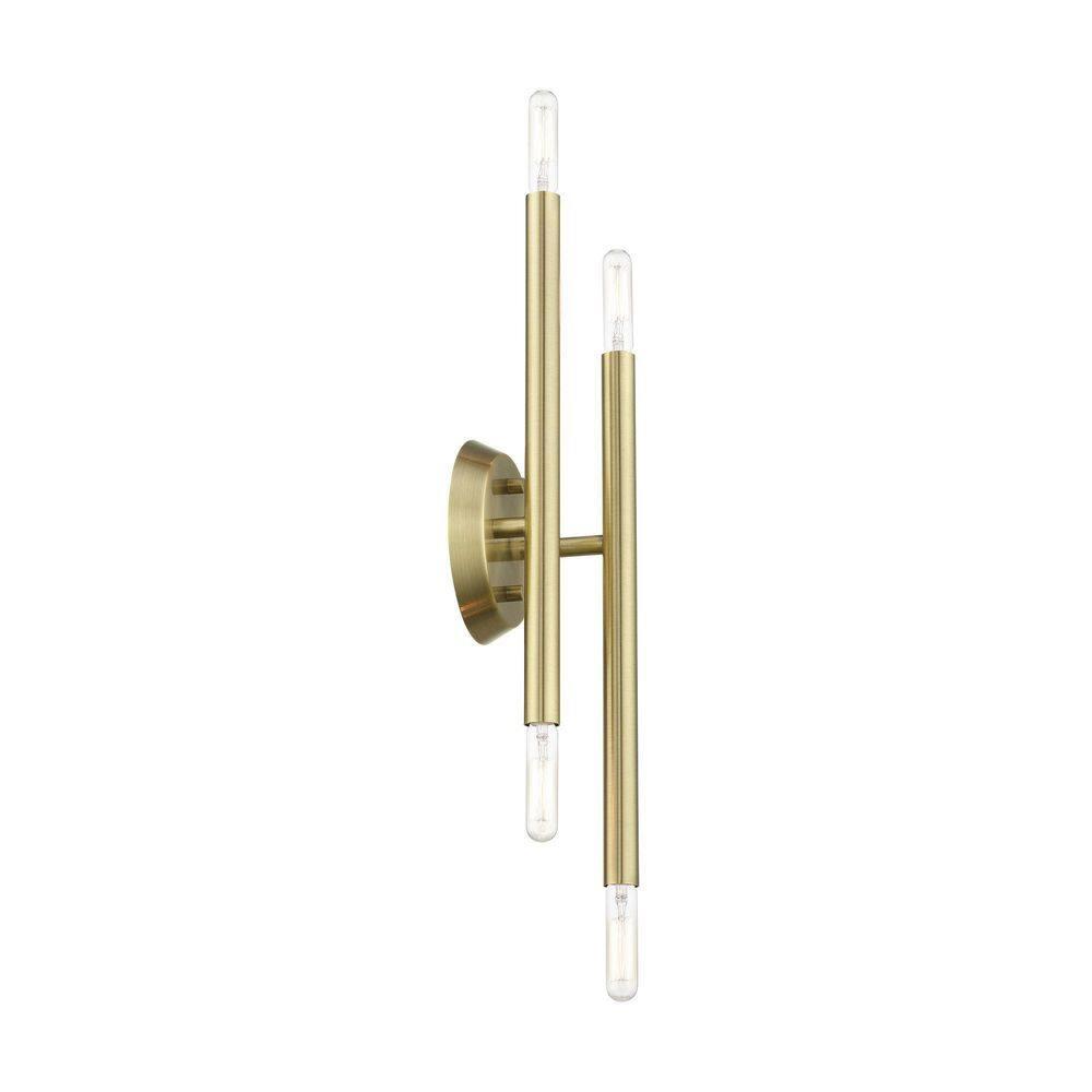 Livex Lighting Soho 4 - Light Wall Light in  Antique Brass