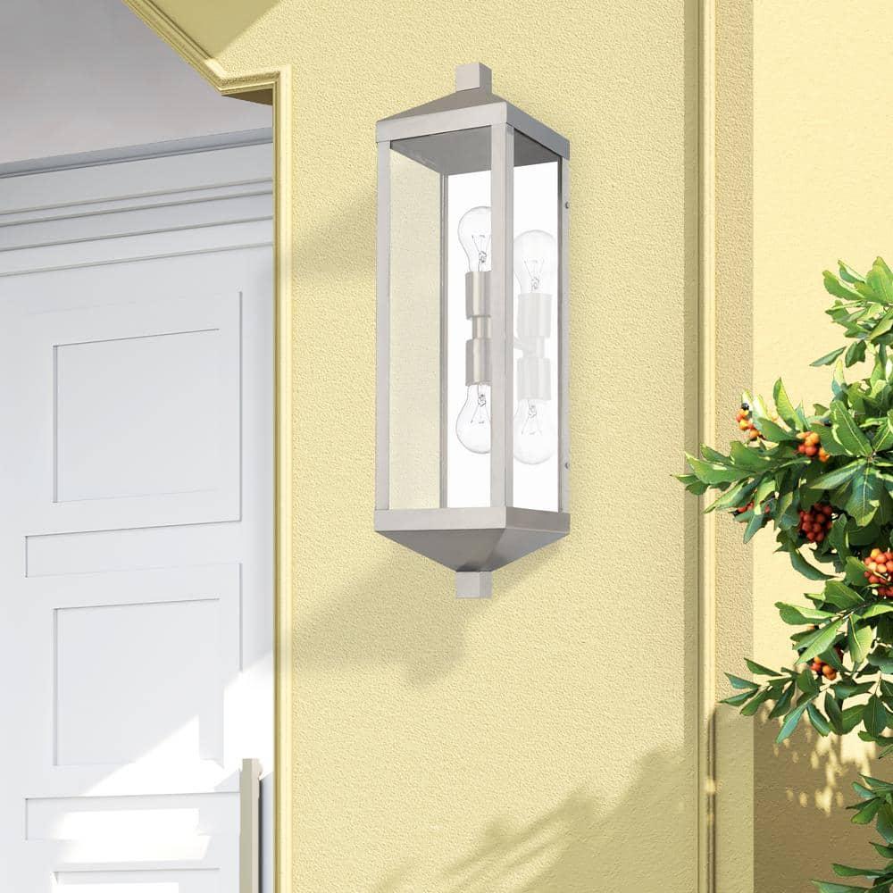 3 Light Outdoor Pendant Lantern with Clear Glass Shade