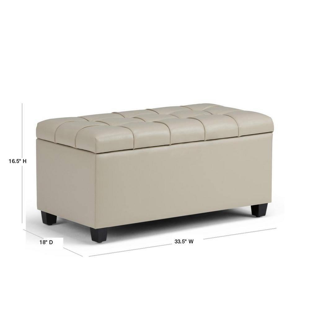 Sienna Faux Leather Ottoman