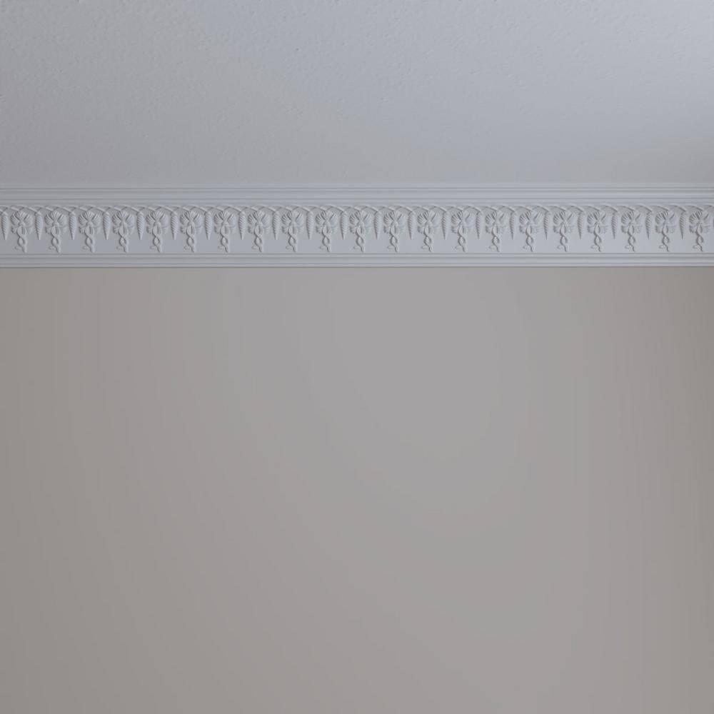 Ekena Millwork 4 1/4"H x 2 3/4"P x 5"F x 94 1/2"L Scott Crown Moulding