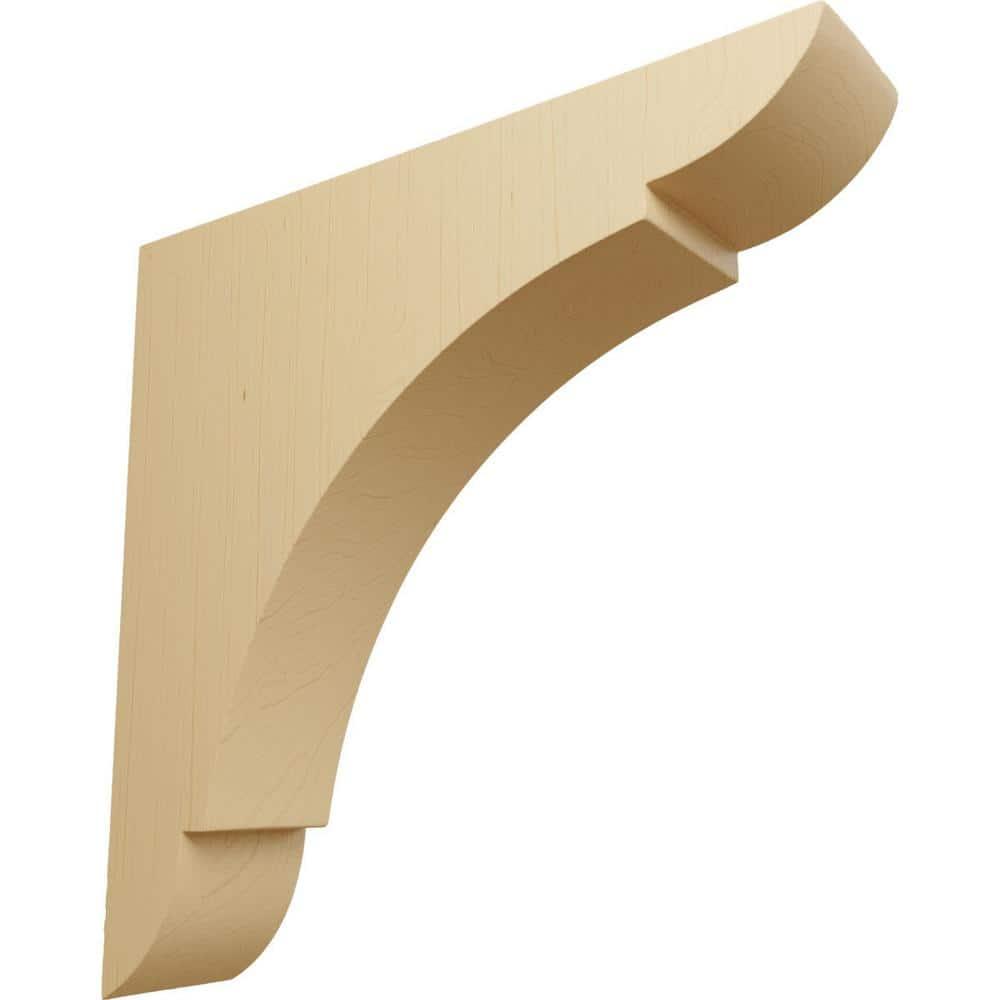 Ekena Millwork BKTW01X08X08OLAL Medium Olympic Wood Wood Brackets, 1 3/4"W x 8"D x 8"H , Alder