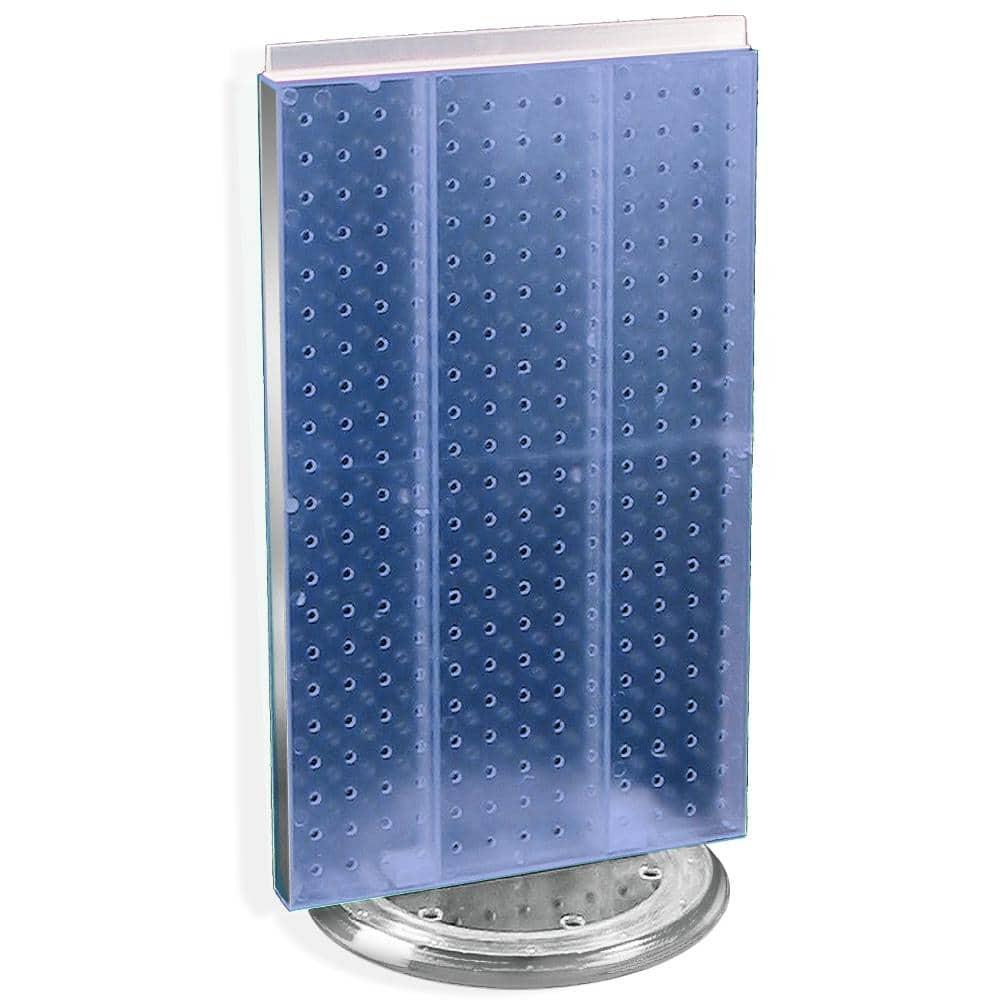 Azar Displays 700513-BLU Revolving 13.5"W x 22"H Pegboard Counter Display