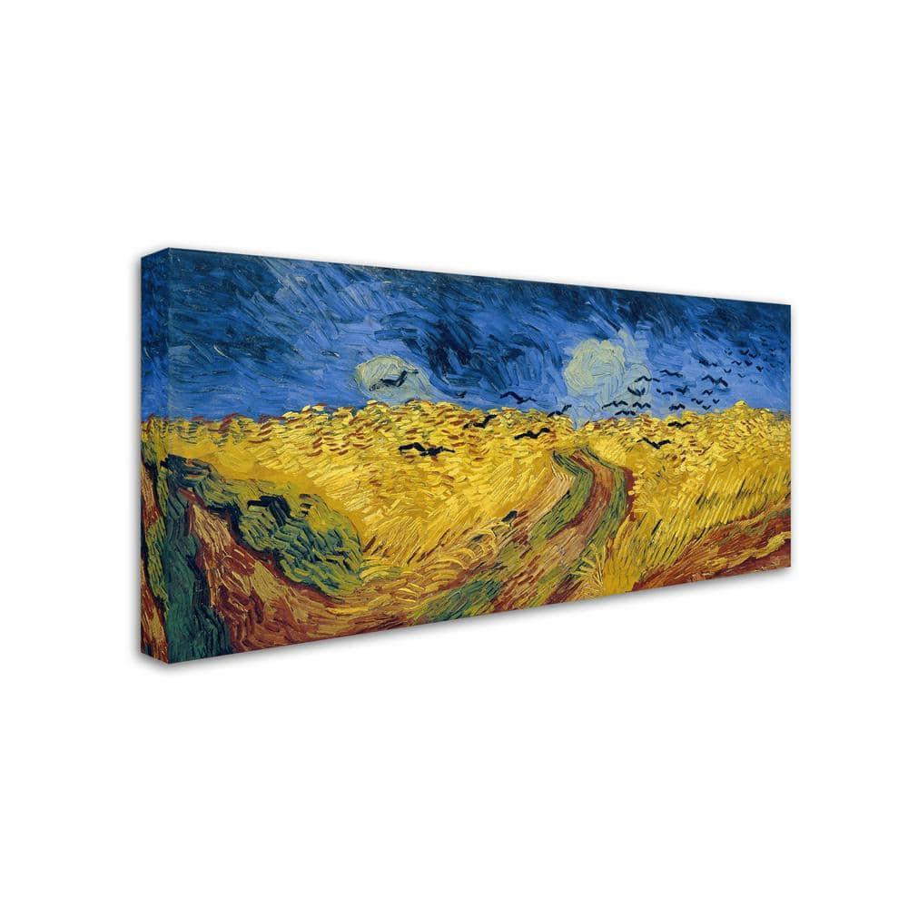 Trademark Fine Art -Vincent van Gogh 'Wheatfield with Crows' Canvas Art - 16''x32''