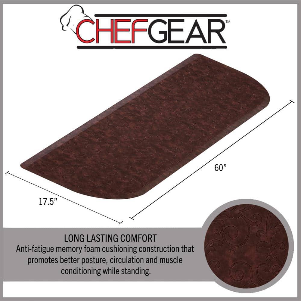 Chef Gear Clarance Wellness Kitchen Mat, Red, 17.5x60