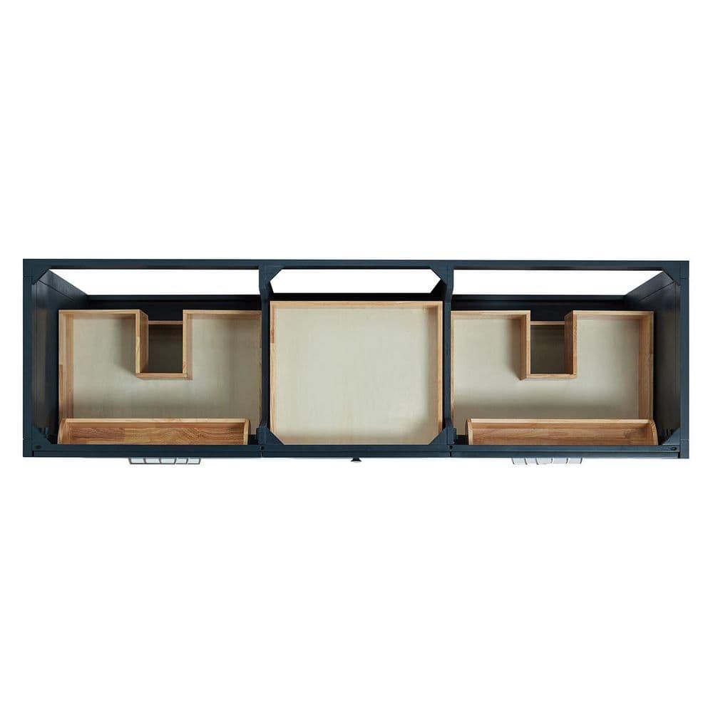 ARIEL Monrow 73 Double Sink Bathroom Vanity with Italian Carrara Marble Top