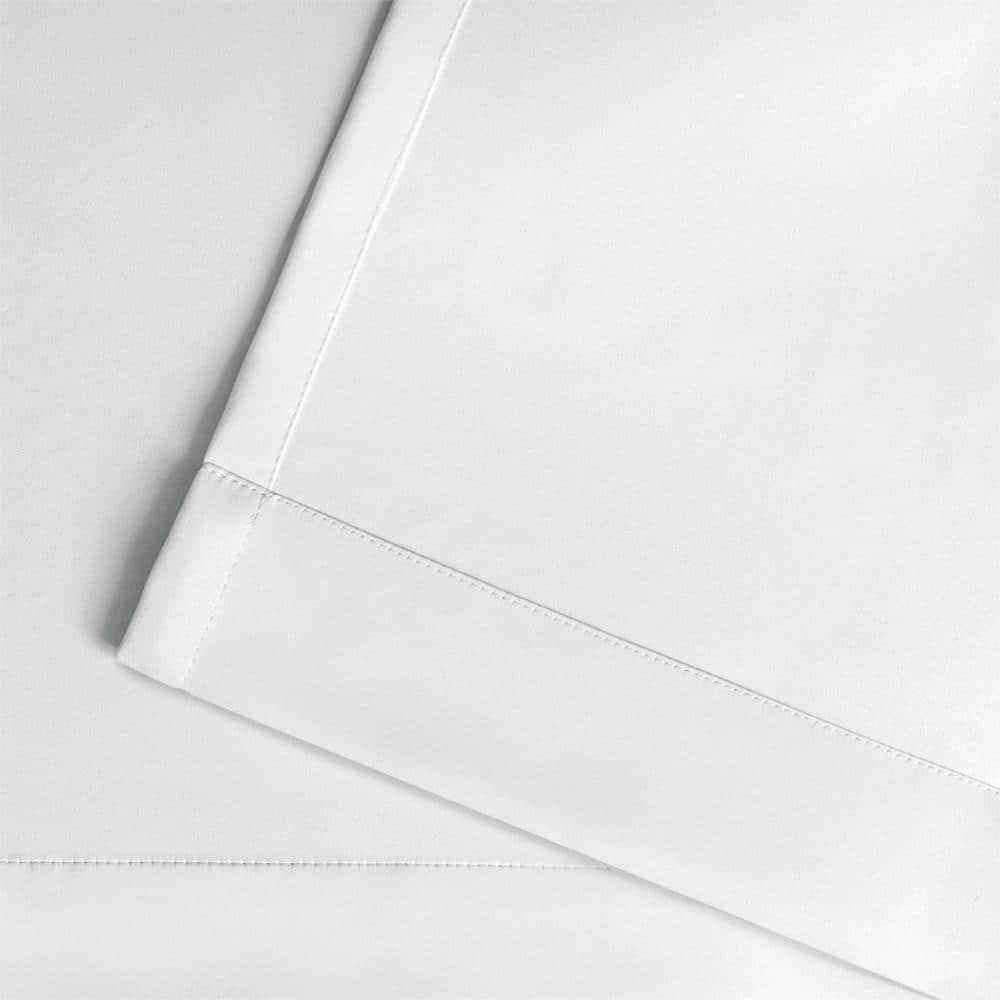 Exclusive Home Sateen Kids Twill Woven Room Darkening Blackout Grommet Top Curtain Panel Pair, 52"x96", Winter White