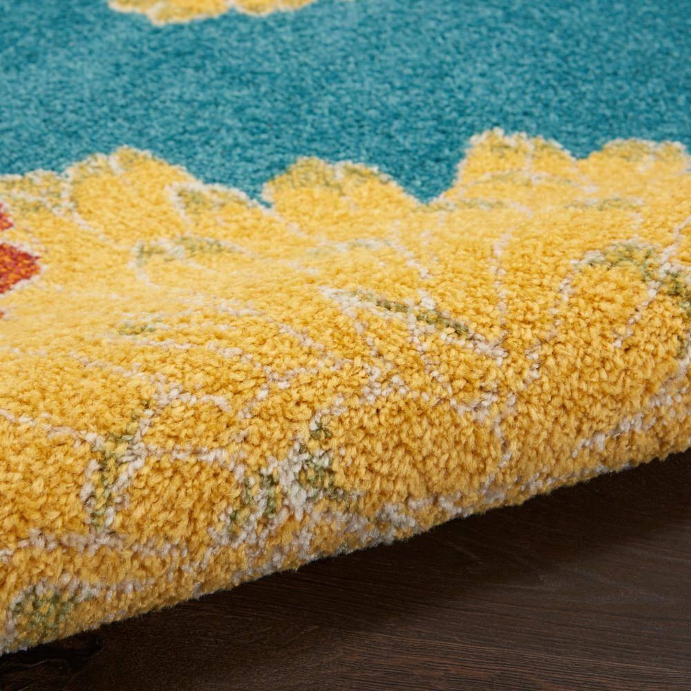 Nourison Allur Oversized Flowers Indoor Area Rug Turquoise Multicolor 2' x 3'