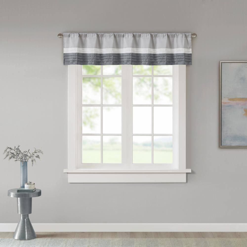 Madison Park Amherst Polyoni Pintuck Single Window Valance