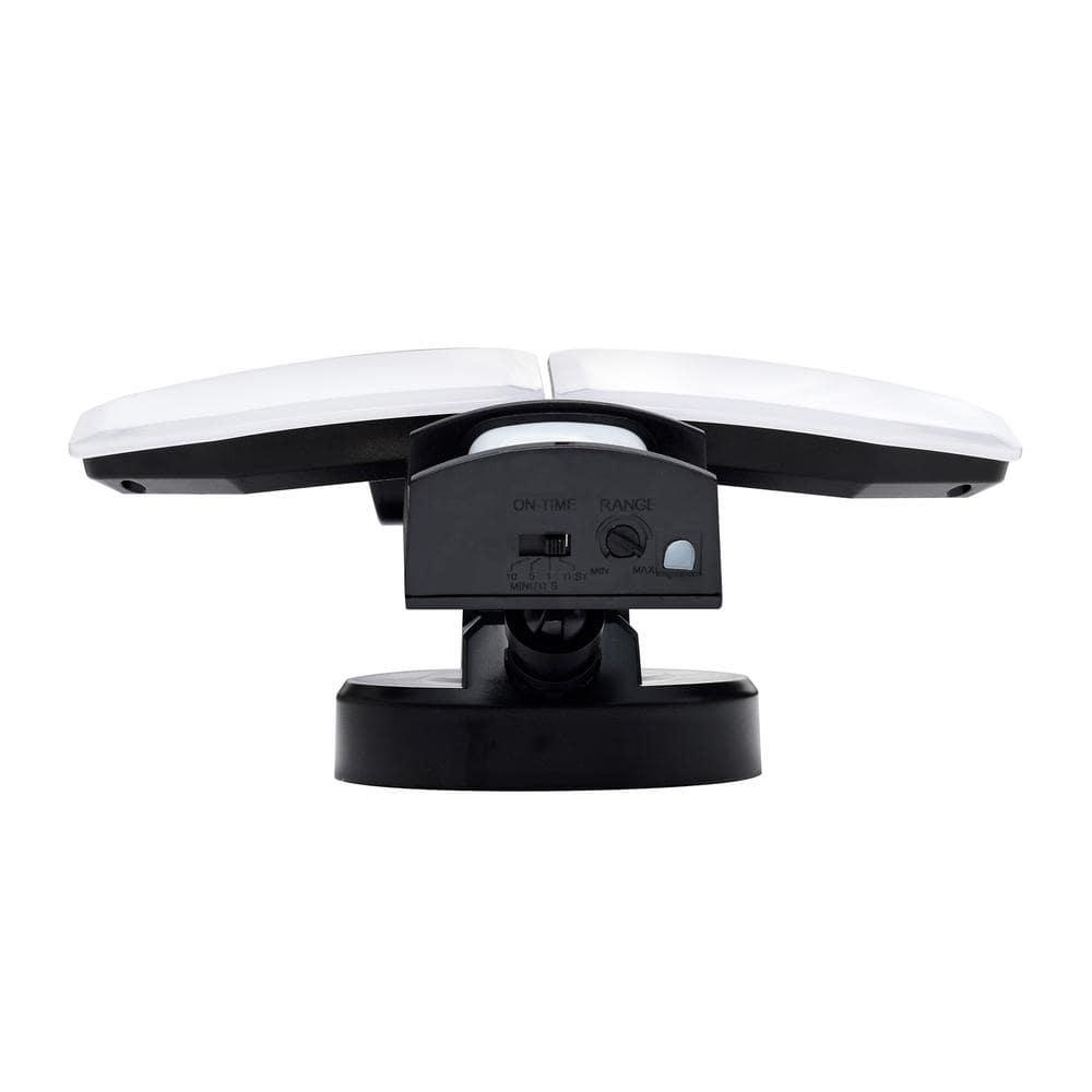 30-Watt 180-Degree Black Motion Activated Outdoor Integrated LED Security Flood Light with PIR Dusk to Dawn Sensor