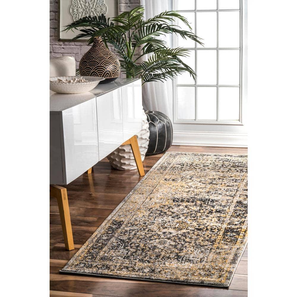 Nuloom Lilah Oriental/Persian 3x5 Accent Indoor Area Rug for Living Room Bedroom Dining Room Entryway Kitchen, Gold/Multicolor
